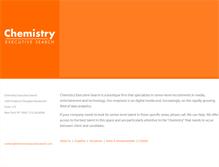 Tablet Screenshot of chemistryexecutivesearch.com